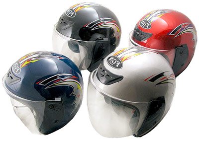 Motorcycle helmet types