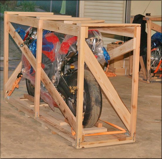 Custom made motorbike crate